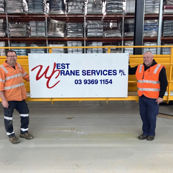 West Crane Services crane installation team members