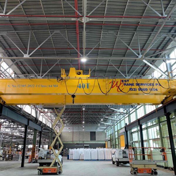 40 tonne double girder overhead crane by West Crane Services